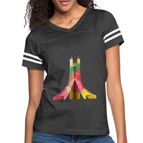 Maqam Echahid: Martyr's Memorial - Women's V-Neck Football Tee