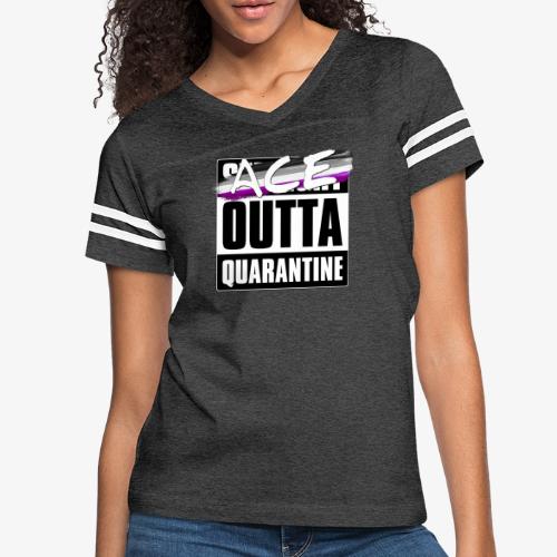 Ace Outta Quarantine - Asexual Pride - Women's Vintage Sports T-Shirt
