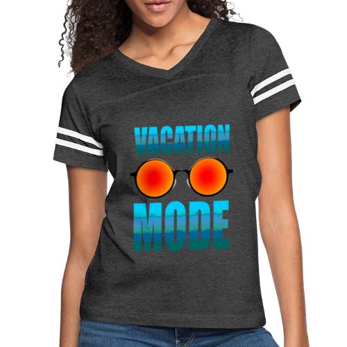 Vacation mode: Ocean Vibes On - Women's V-Neck Football Tee