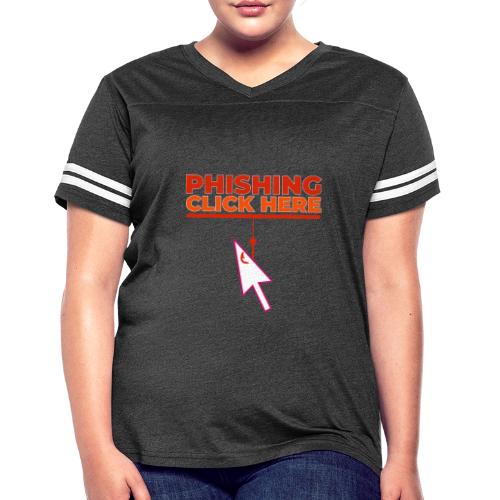 Phishing: Hooked by Deception - Women's V-Neck Football Tee
