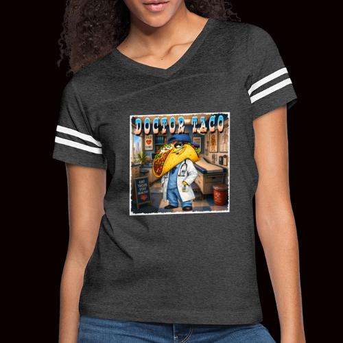 Doctor Taco - Women's V-Neck Football Tee