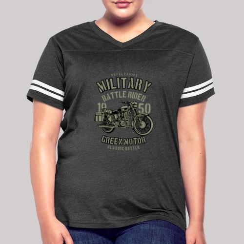 Military Battle Rider - Women's V-Neck Football Tee