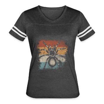 Spider Animal Spiders Web Gift Spiders - Women's V-Neck Football Tee - vintage smoke/white - Front - Danielle (179cm)
