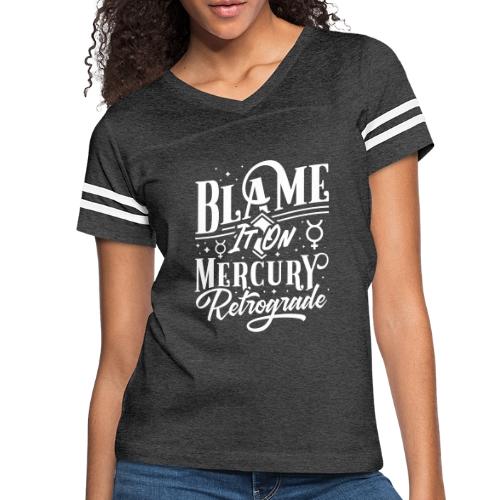Blame It On Mercury Retrograde - Women's V-Neck Football Tee