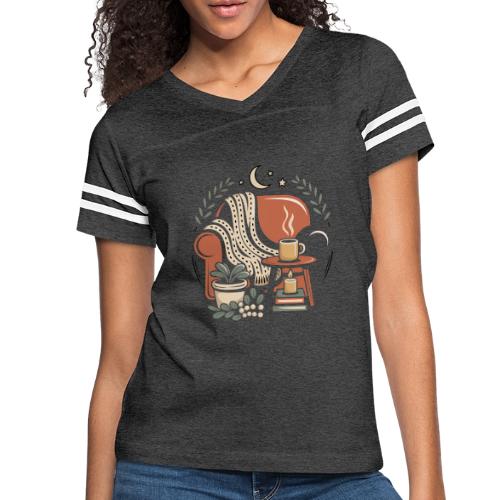 Moonlit Cozy Night Recliner - Women's V-Neck Football Tee