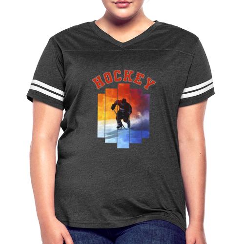 Hockey Rush - Women's V-Neck Football Tee