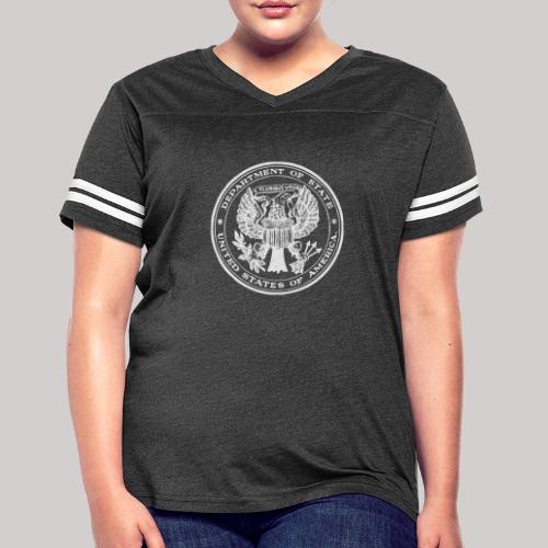US Dept of State Seal - Women's V-Neck Football Tee