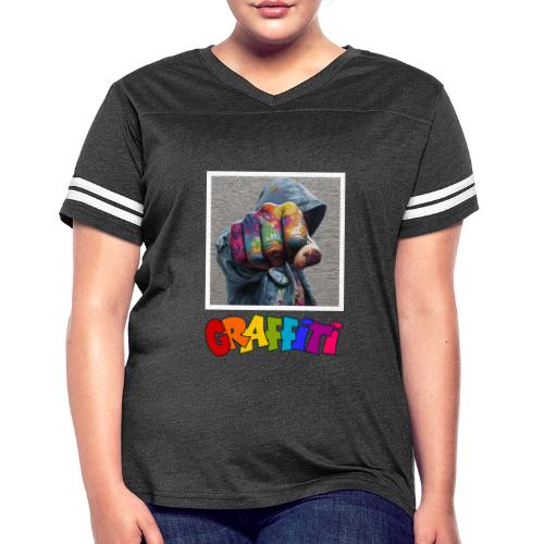 Graffiti: Urban Expression - Women's V-Neck Football Tee