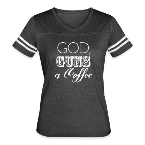 G, G & C - Women's V-Neck Football Tee