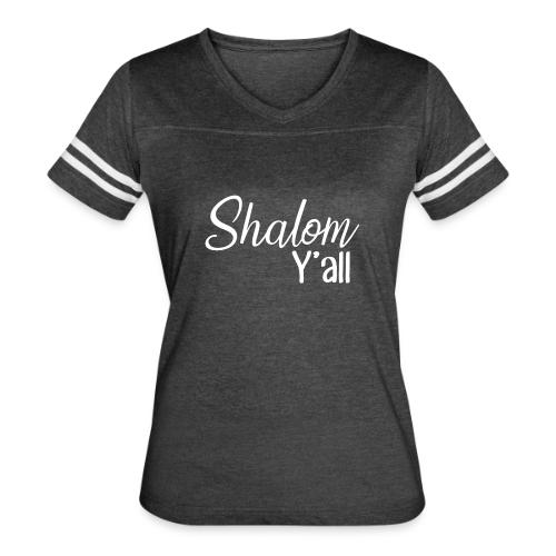 Shalom Y'all - Women's V-Neck Football Tee
