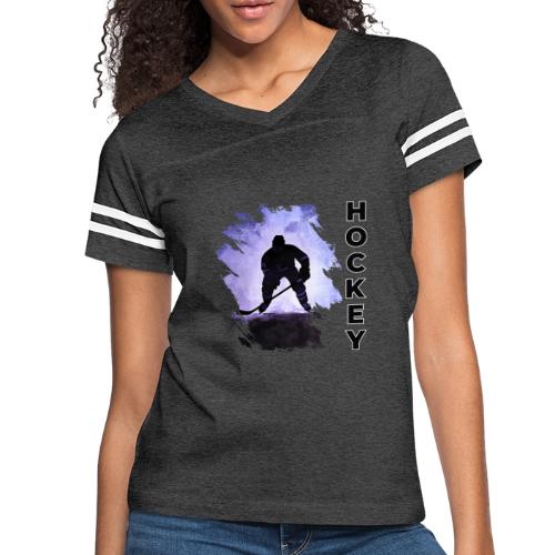 Hockey Charge - Women's V-Neck Football Tee