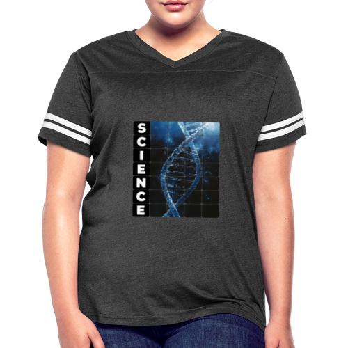 Frozen Code of Science - Women's V-Neck Football Tee