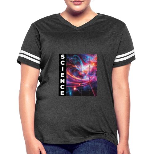 The Chaos of Science - Women's V-Neck Football Tee