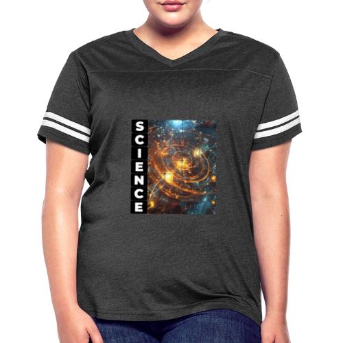 Golden Core of Science - Women's V-Neck Football Tee