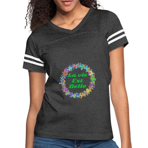 – Positive Attitude - Women's V-Neck Football Tee