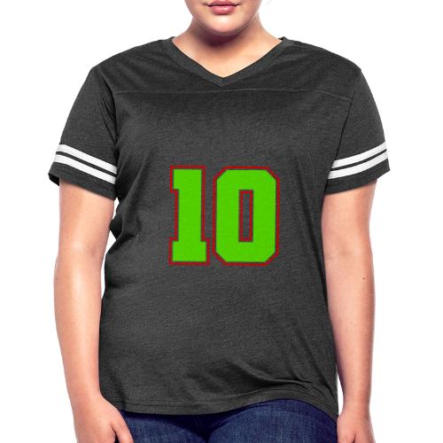 The Magic Number 10 - Women's V-Neck Football Tee