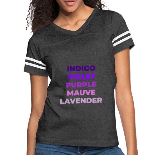 Shades of Purple - Women's V-Neck Football Tee