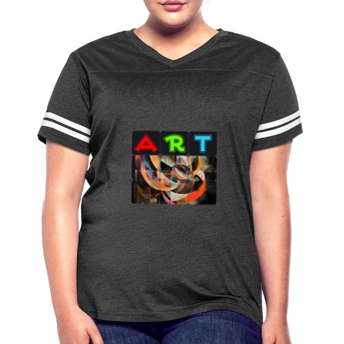 Fragments of Art - Women's V-Neck Football Tee