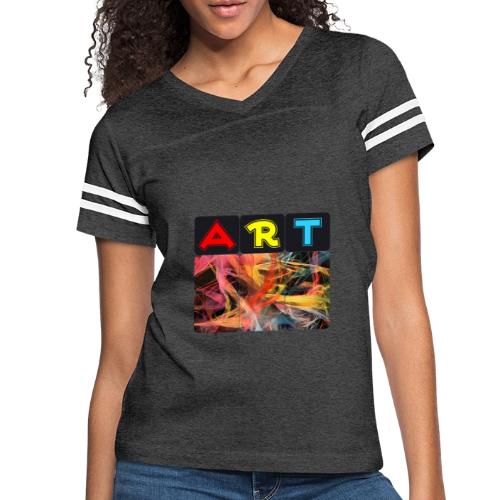 Chaotic Threads of Art - Women's V-Neck Football Tee