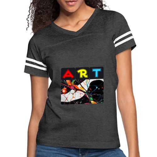 Art in Motion: Color Unleashed - Women's V-Neck Football Tee