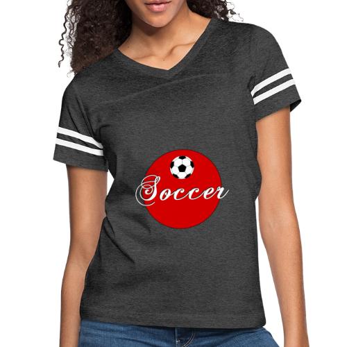 Soccer: Goal Circle - Women's V-Neck Football Tee