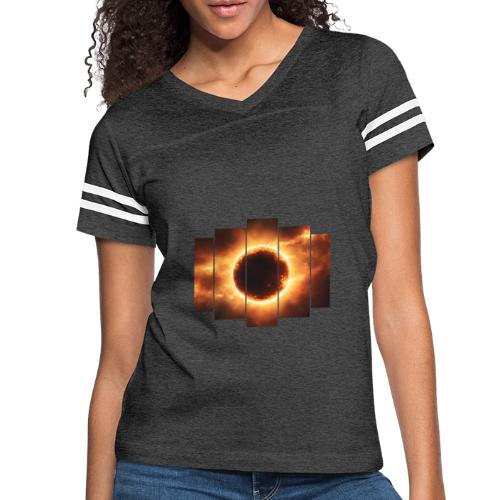Eclipse Beyond Worlds - Women's V-Neck Football Tee