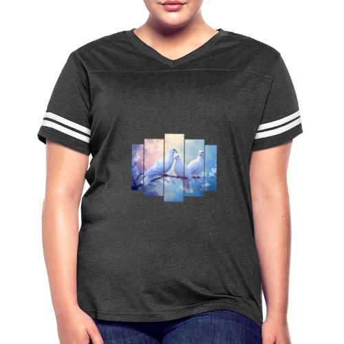 Symbols of Peace and Serenity - Women's V-Neck Football Tee