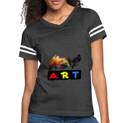 Pulse of Art - Women's V-Neck Football Tee