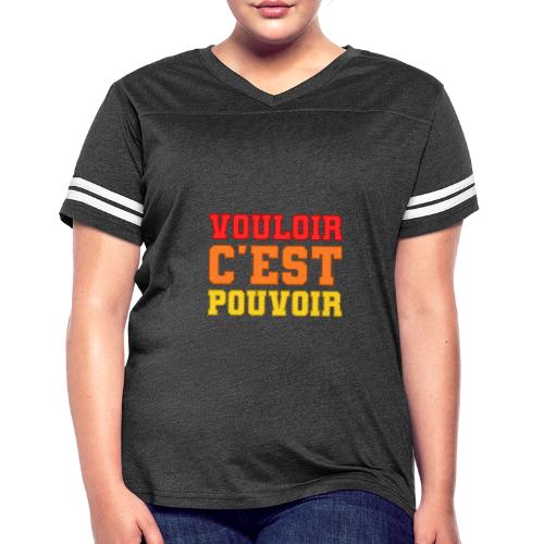 Where there's a will there's a way - Women's V-Neck Football Tee