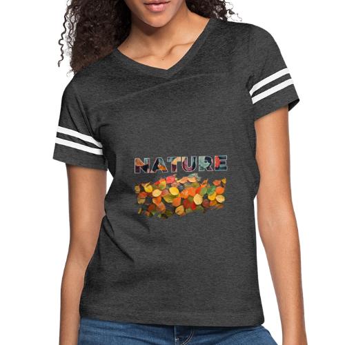 Brushed by Nature - Women's V-Neck Football Tee