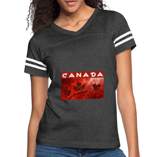 Art of Canada - Women's V-Neck Football Tee