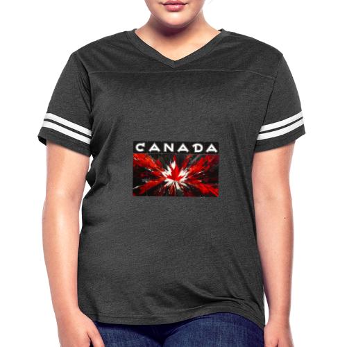 Canada Splash - Women's V-Neck Football Tee