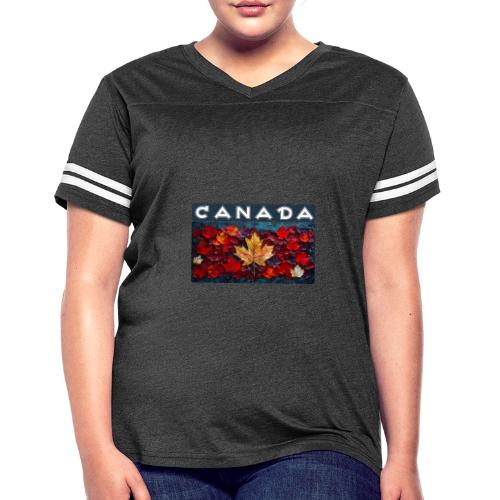 Canada's Living Canvas - Women's V-Neck Football Tee
