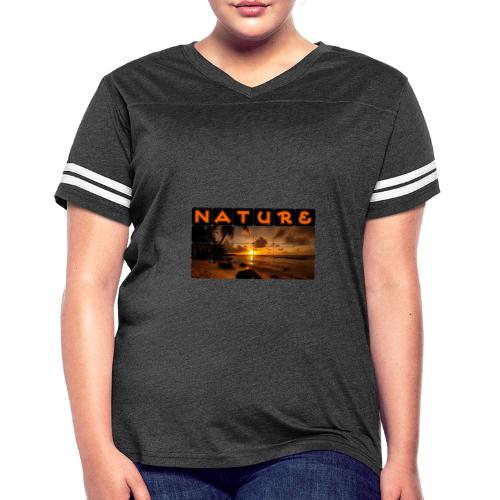 Nature: Golden Hour Escape - Women's V-Neck Football Tee