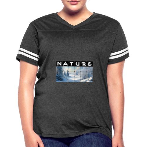 Nature: Frozen Horizon - Women's V-Neck Football Tee