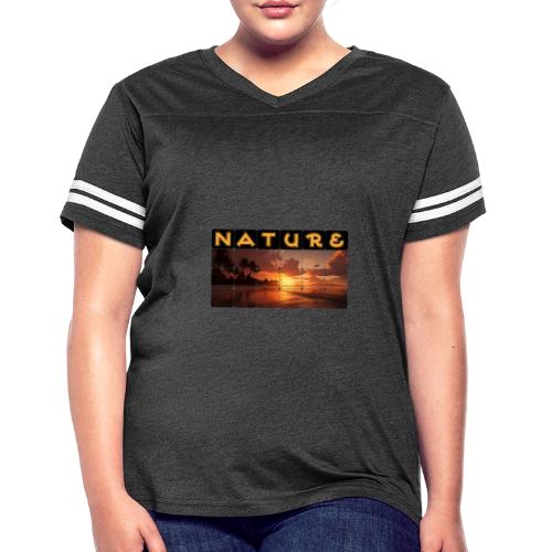 Nature: Sunset Serenity - Women's V-Neck Football Tee