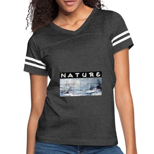 Nature: Winter Embrace - Women's V-Neck Football Tee