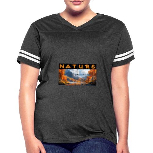Nature: Golden Autumn Escape - Women's V-Neck Football Tee