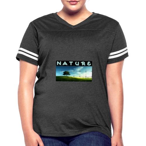 Nature: Solitary Strength - Women's V-Neck Football Tee