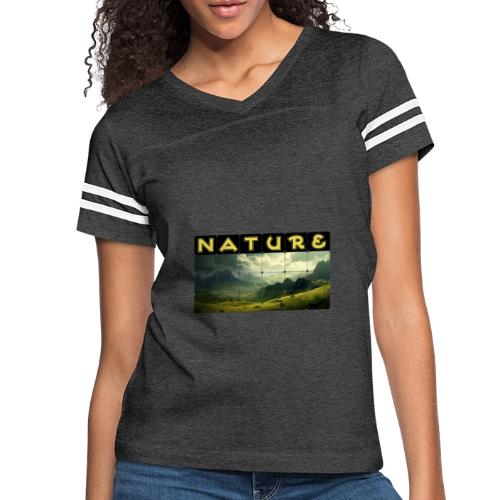 Nature: Verdant Peaks - Women's V-Neck Football Tee