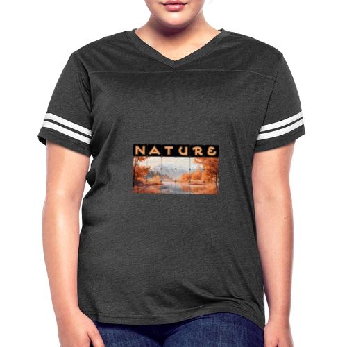 Nature: Autumn Glow - Women's V-Neck Football Tee