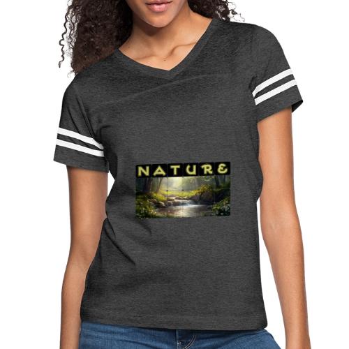Nature: Verdant Bloom - Women's V-Neck Football Tee
