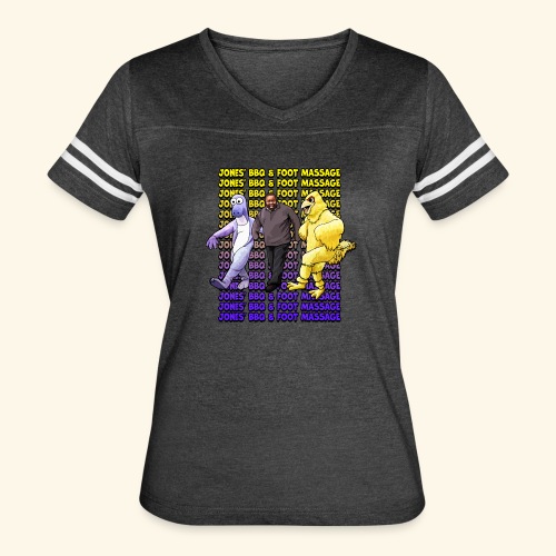 Jones BBQ and Foot Massage - Dancing Wall - Women's Vintage Sports T-Shirt