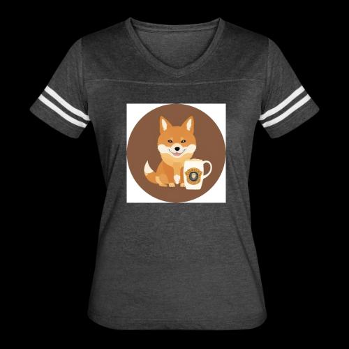 Doggo with Beer - Women's V-Neck Football Tee