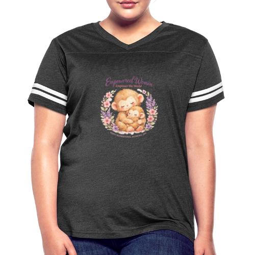 Empowered Women Empower The World Art - Women's V-Neck Football Tee