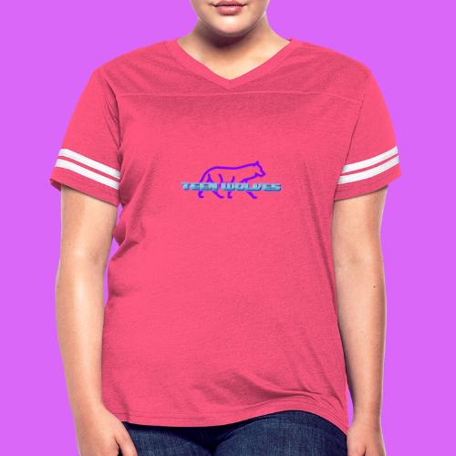 WolfWire - Women's V-Neck Football Tee