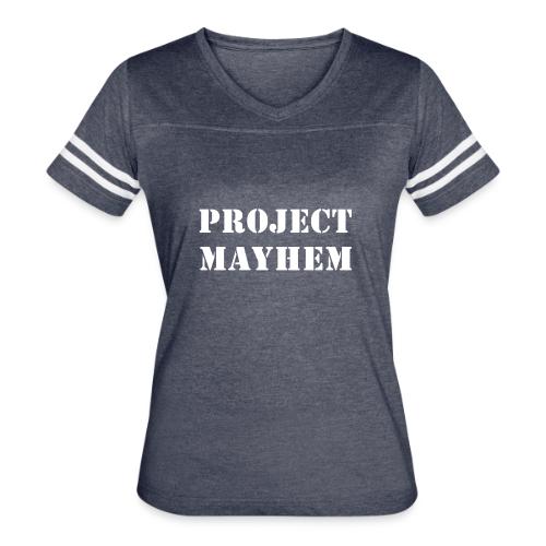 Project Mayhem - Women's V-Neck Football Tee
