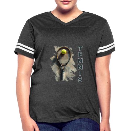 Tennis Power Play - Women's V-Neck Football Tee
