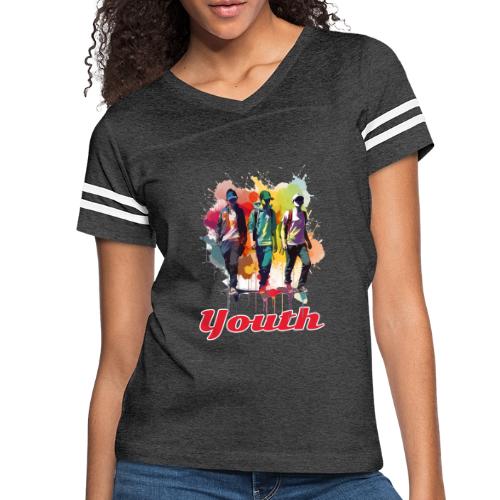 Forever Youthful - Women's V-Neck Football Tee