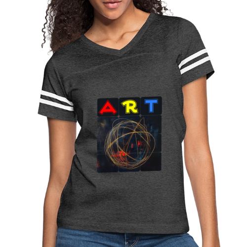 Echoes of Art - Women's V-Neck Football Tee